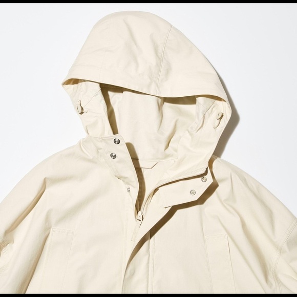 UNIQLO U x LEMAIRE Utility Hooded Coat Natural Off-White Unisex Oversized - Picture 6 of 13
